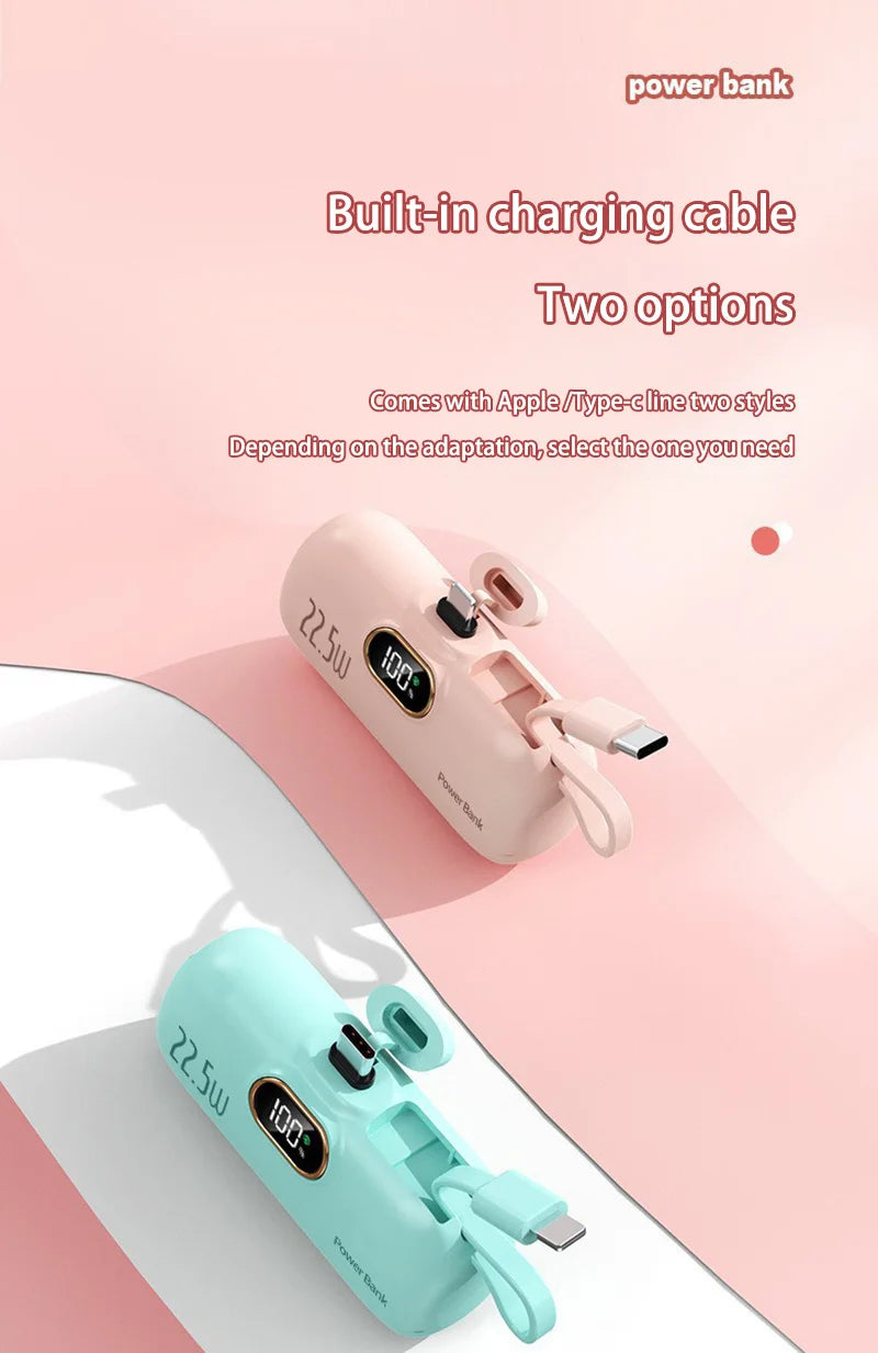 Mini Powerbank 30000 mAh | Tragbarer Externer Akku mit Schnellladefunktion