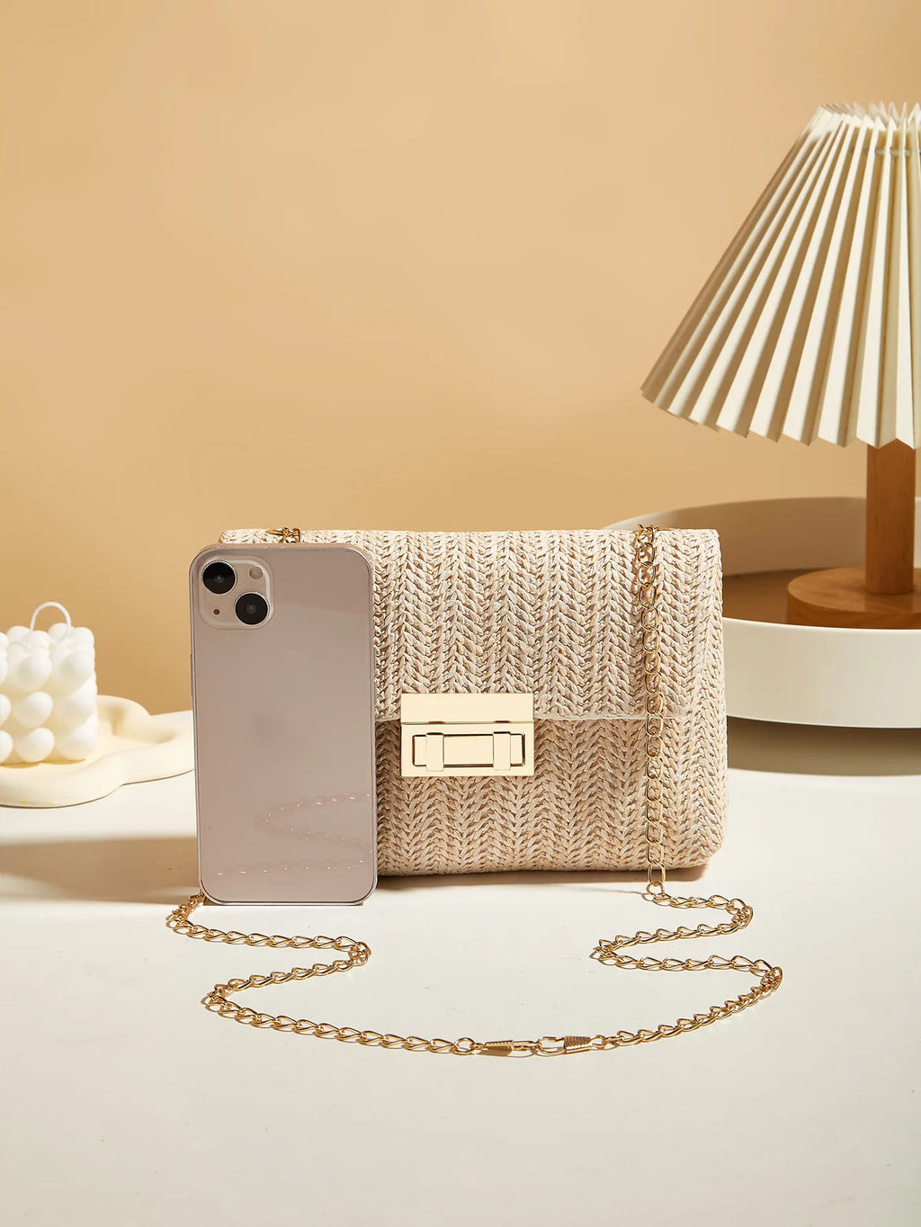 Modische Retro-Stil Gewebte Einzel-Schultertasche für Damen, Vielseitige Trendige Crossbody-Strohtasche, Bohemian-Style Kleine Quadratische Tasche
