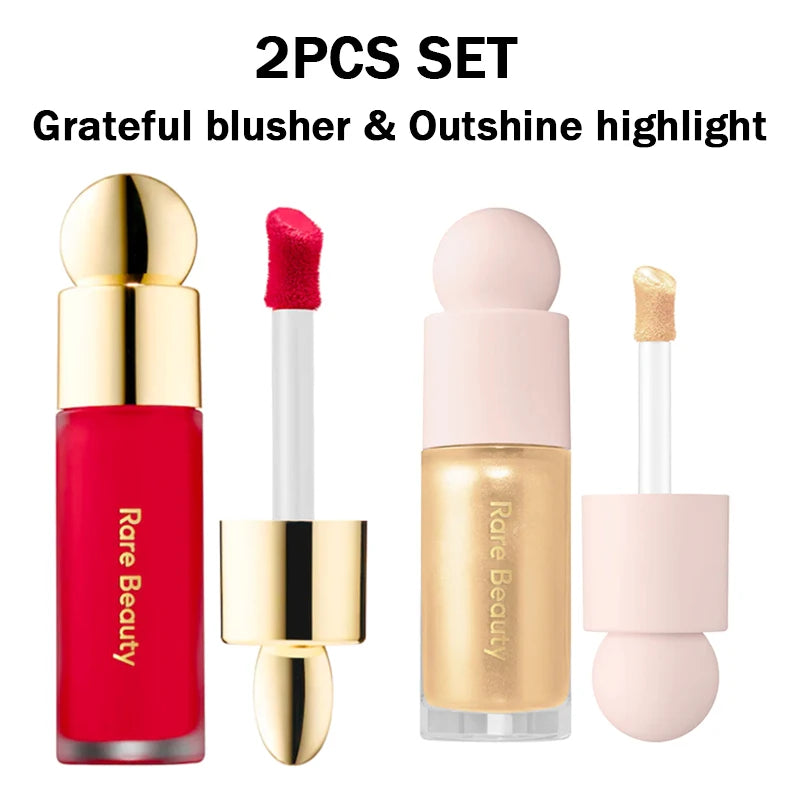 Seltener Schönheitspuder-Highlighter, Rouge, Wasser, Licht, Schimmer, wasserdicht, langlebig, Gesichtsbeleuchtung, Aufhellung des Liquid-Highlighters