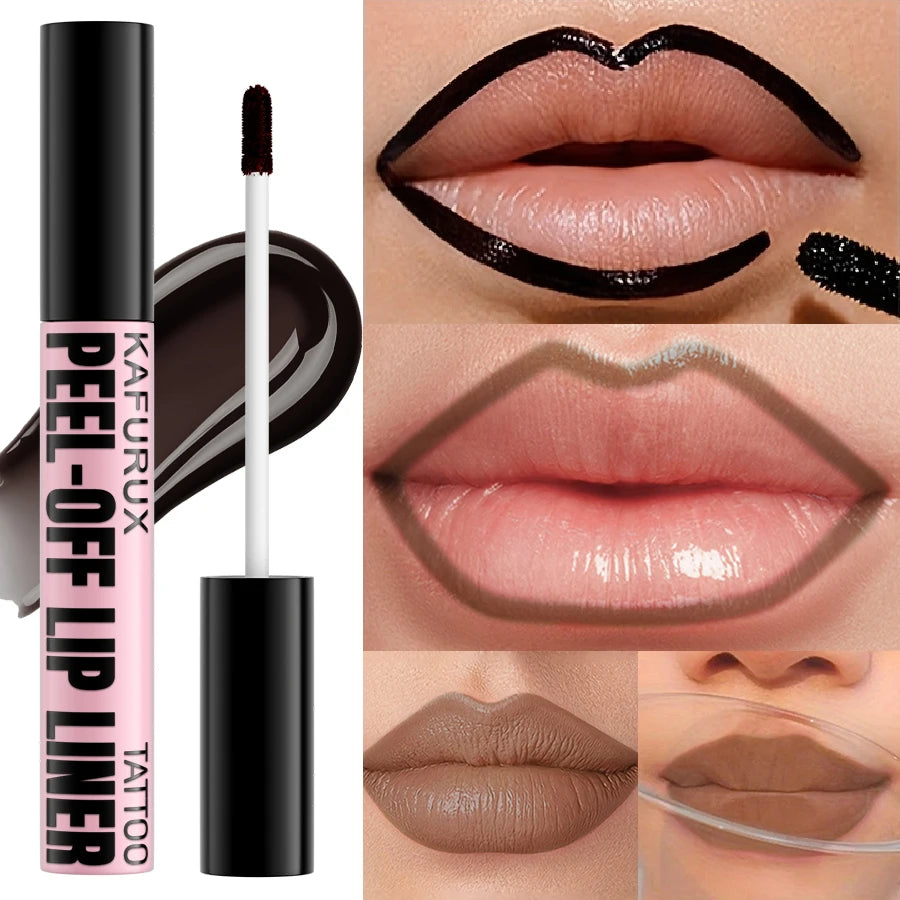 7 Farben Peel Off Lip Stain Reveal Langlebiger, wasserfester, rosafarbener Lippentönungs-Transferbeständiger Antihaft-Becher, natürlicher Make-up-Lipgloss