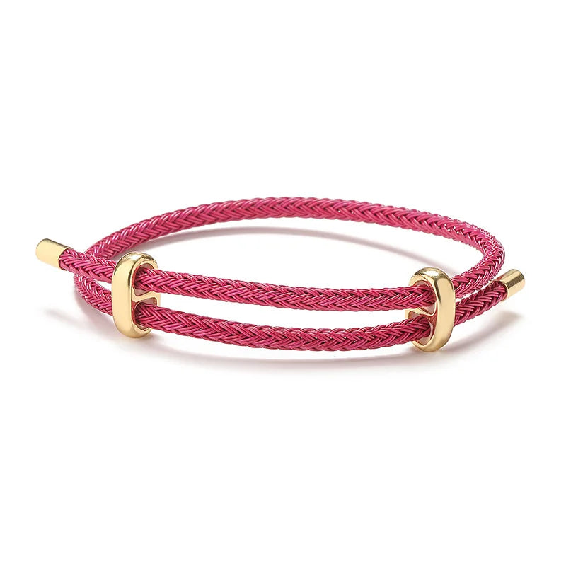 BenS Hohe qualität Draht Seil Armreif Für Frauen Bunte Handgemachte DIY Männer Armbänder Einstellbare seil Armband Schmuck großhandel B13