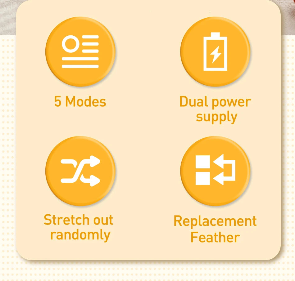 Katzenspielzeug | Elektronischer Ball & Feder-Teaser mit 5 Modi für Katzen & Hunde