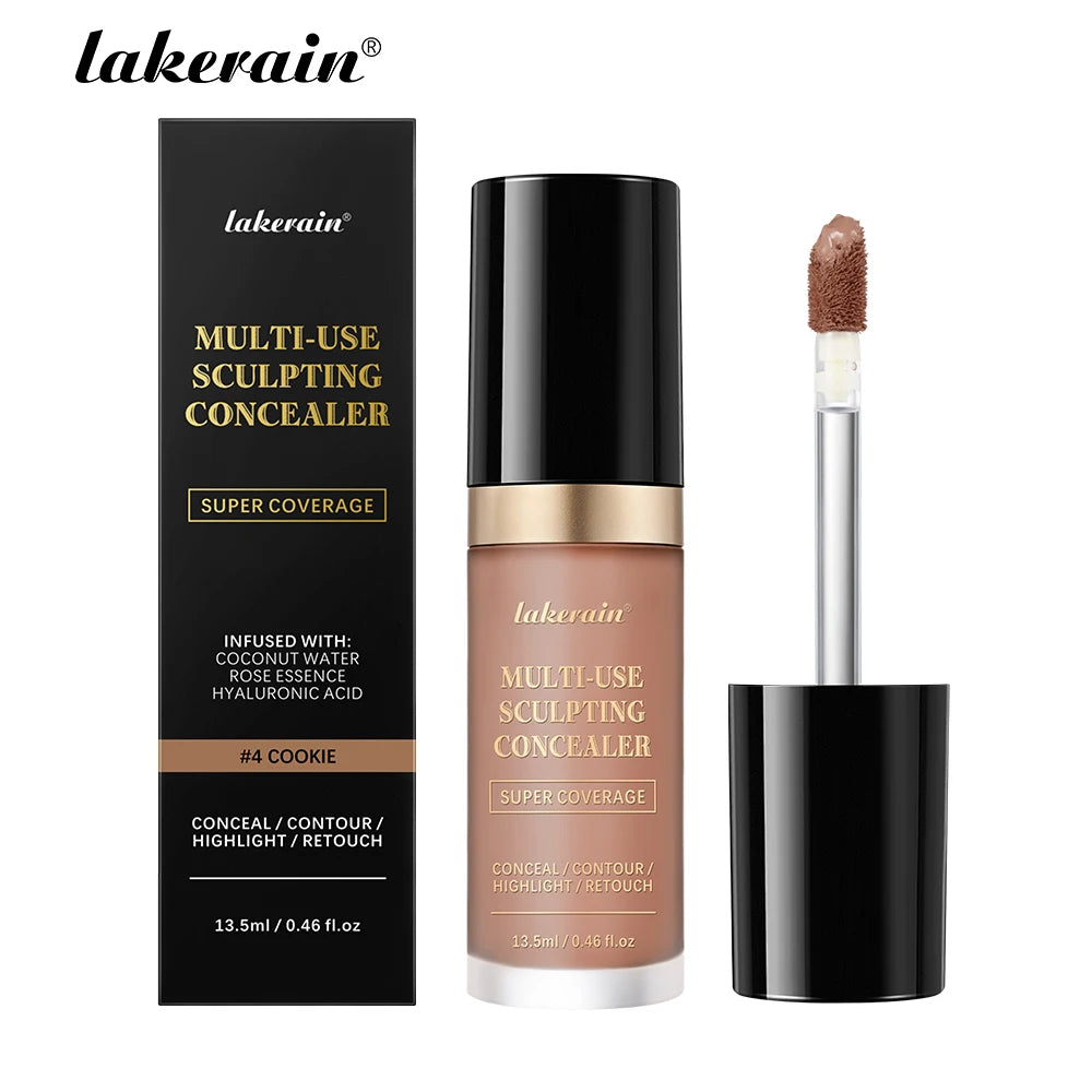 Lakerain 5-Farben-wasserfester Concealer, matt, hohe Deckkraft, ölkontrollierende Grundierung für Aknenarben und Augenringe, Kosmetika