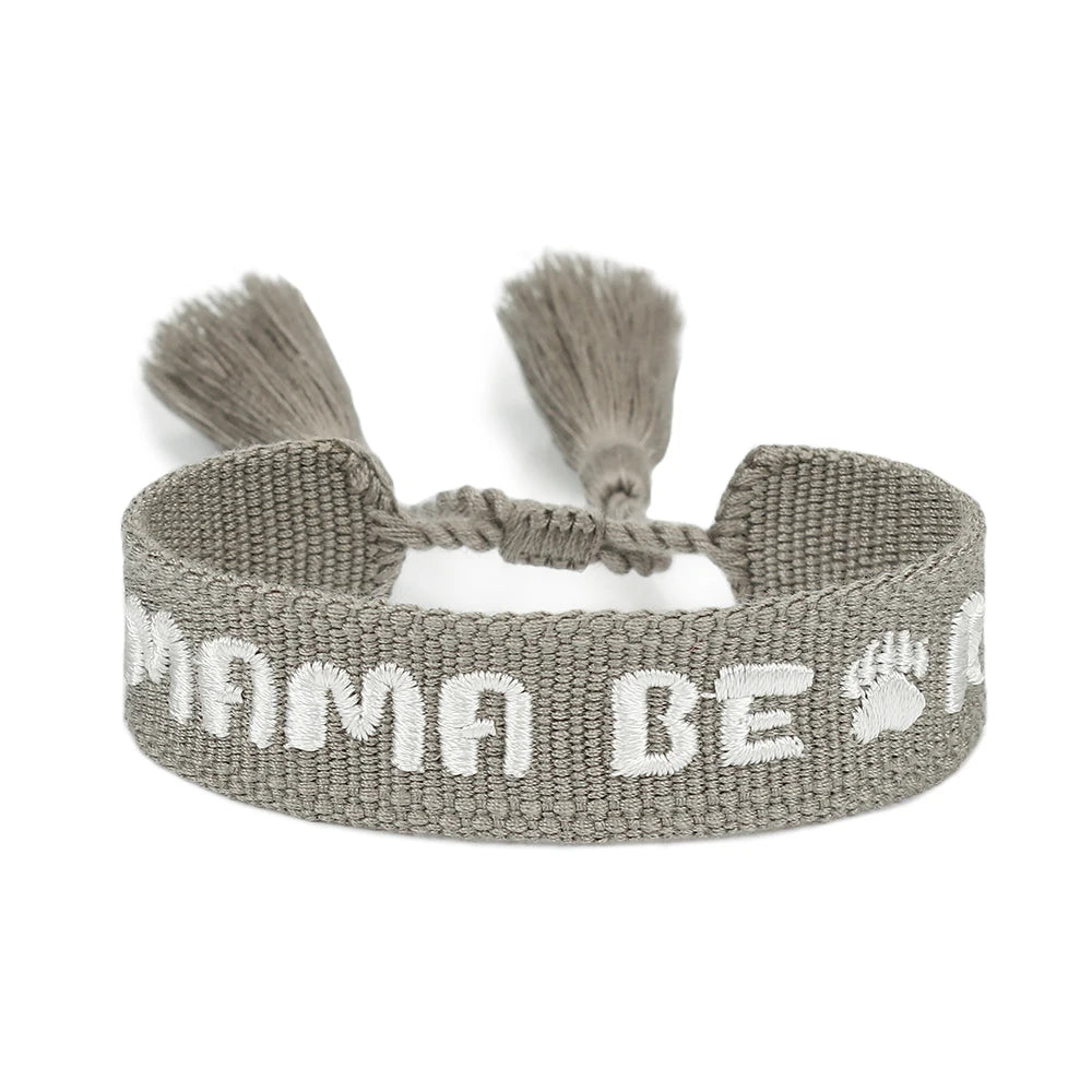 BEST MOM Stickerei-Armbänder, verstellbares Armband, Geschenk für Super-Mama