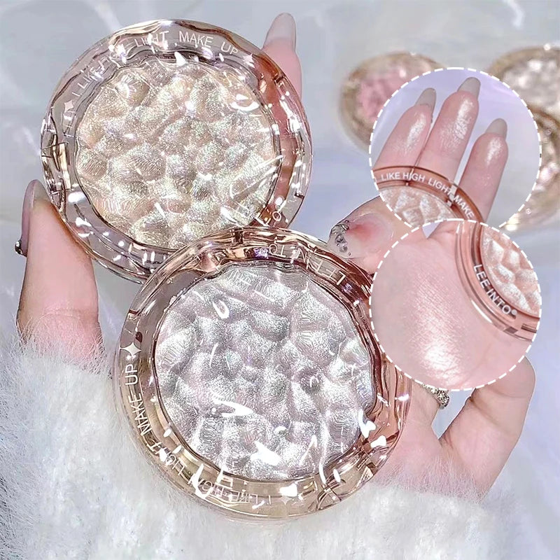 Hochglanz Puder glanz Glitter Highlight Kontur Palette natürlicher Glanz Kontur Concealer dauerhaftes Licht