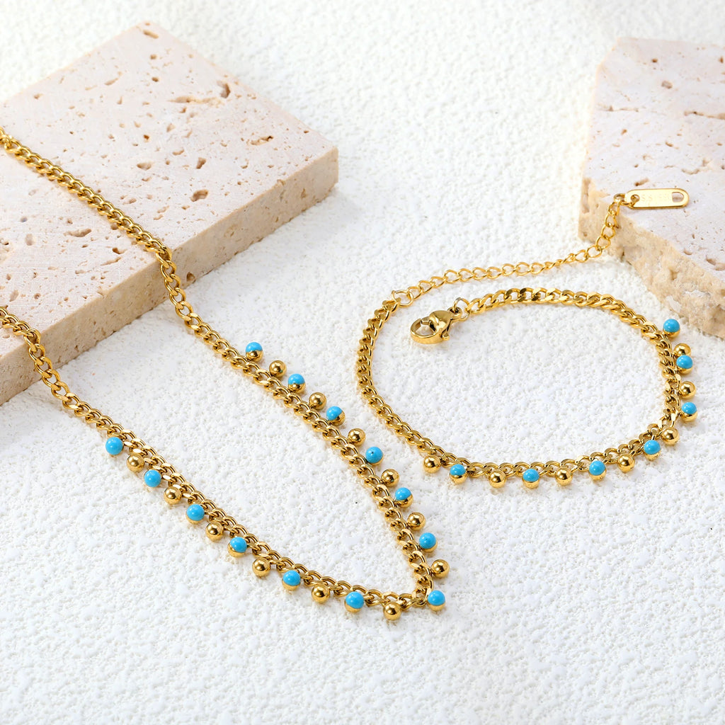 LUXUKISSKIDS Mode Kubische Liebe Herz Minimalistischen Schmuck Set Halskette Ohrringe Armbänder Edelstahl Frauen/Mädchen Zubehör