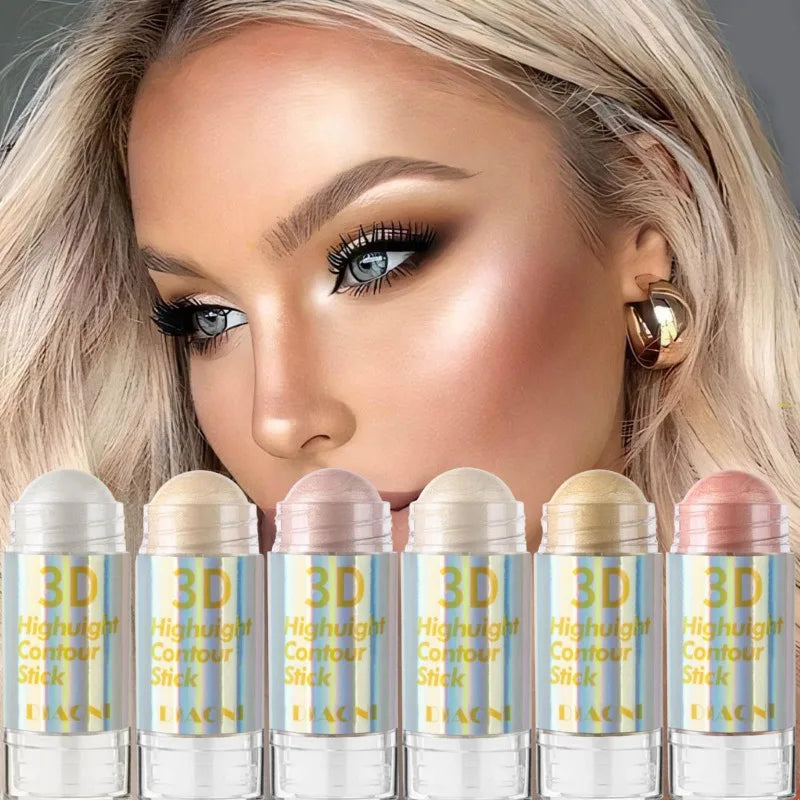3D Highlighter & Contouring Stick – Schimmernder Creme-Highlighter für ein strahlendes Gesicht
