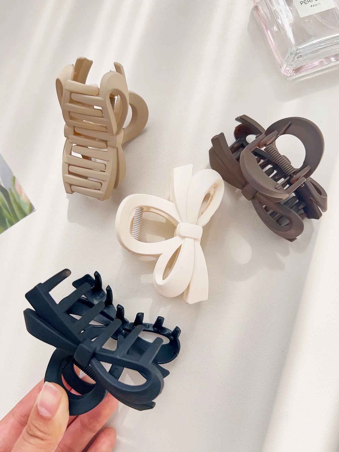 Hawaiianische Blumenkrallenklammern für Frauen, Blumen-Haarklammern mit Marmorader für dünnes Haar, süßer Strand-Haarschmuck