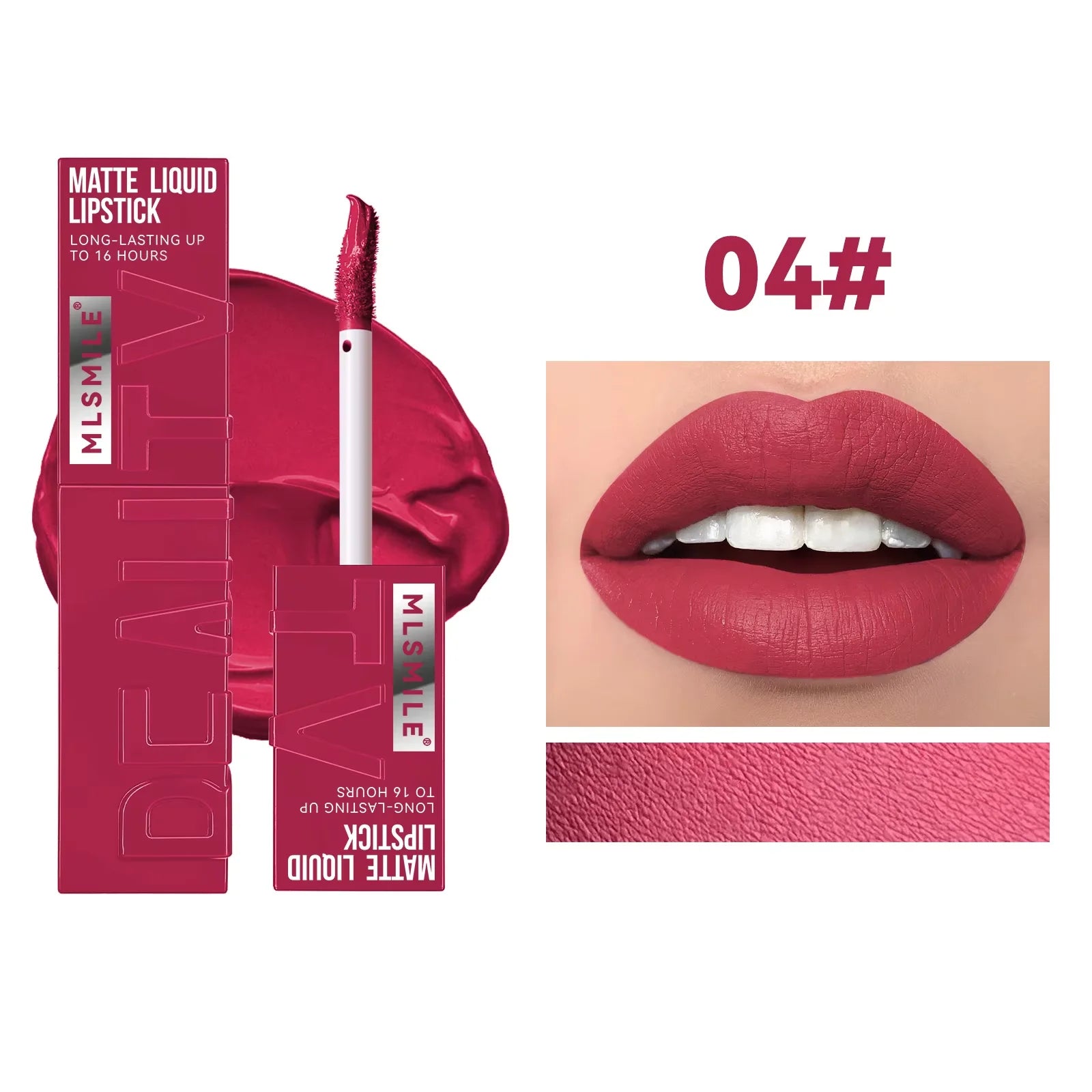 Matte Flüssig-Lippenstift 6 Farben – Langanhaltend, Wasserdicht, Sexy Nude/Rosa/Rot
