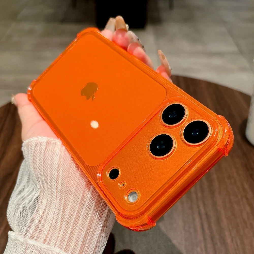 Stoßfeste, neonweiche, transparente TPU-Hülle für iPhone 17 Pro Max 16 15 14 13 12 11 XR XS X 7 8 Plus Kameraschutz-Silikonhülle