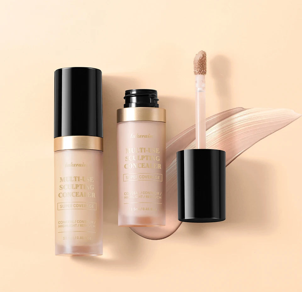 Lakerain 5-Farben-wasserfester Concealer, matt, hohe Deckkraft, ölkontrollierende Grundierung für Aknenarben und Augenringe, Kosmetika