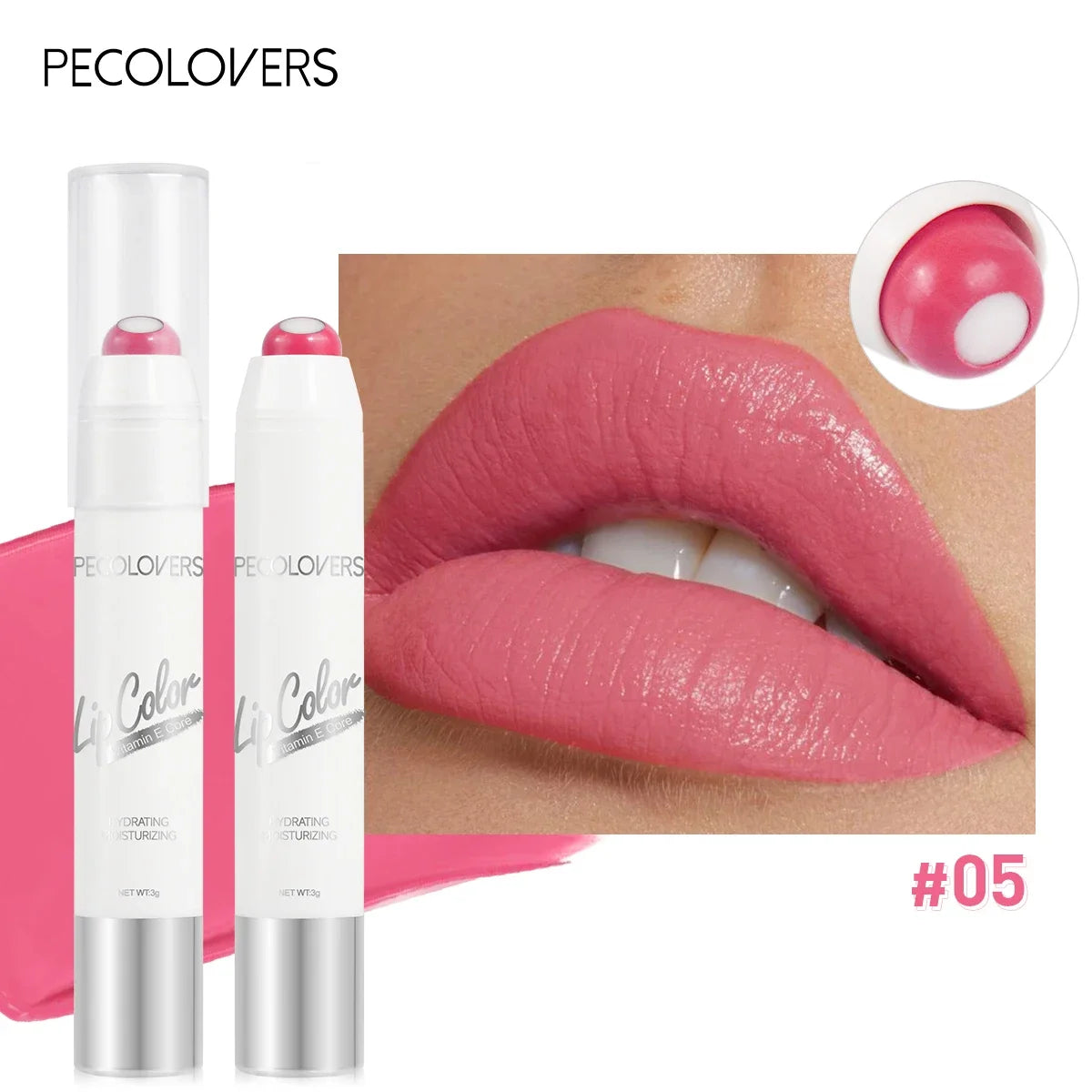 2-in-1 Nude Lippenstift Mattroter Lippenbalsam Feuchtigkeitsspendender 6 Farben Sandwich-Lippenstift Wasserdichter, langlebiger Antihaft-Cup-Lippenstift