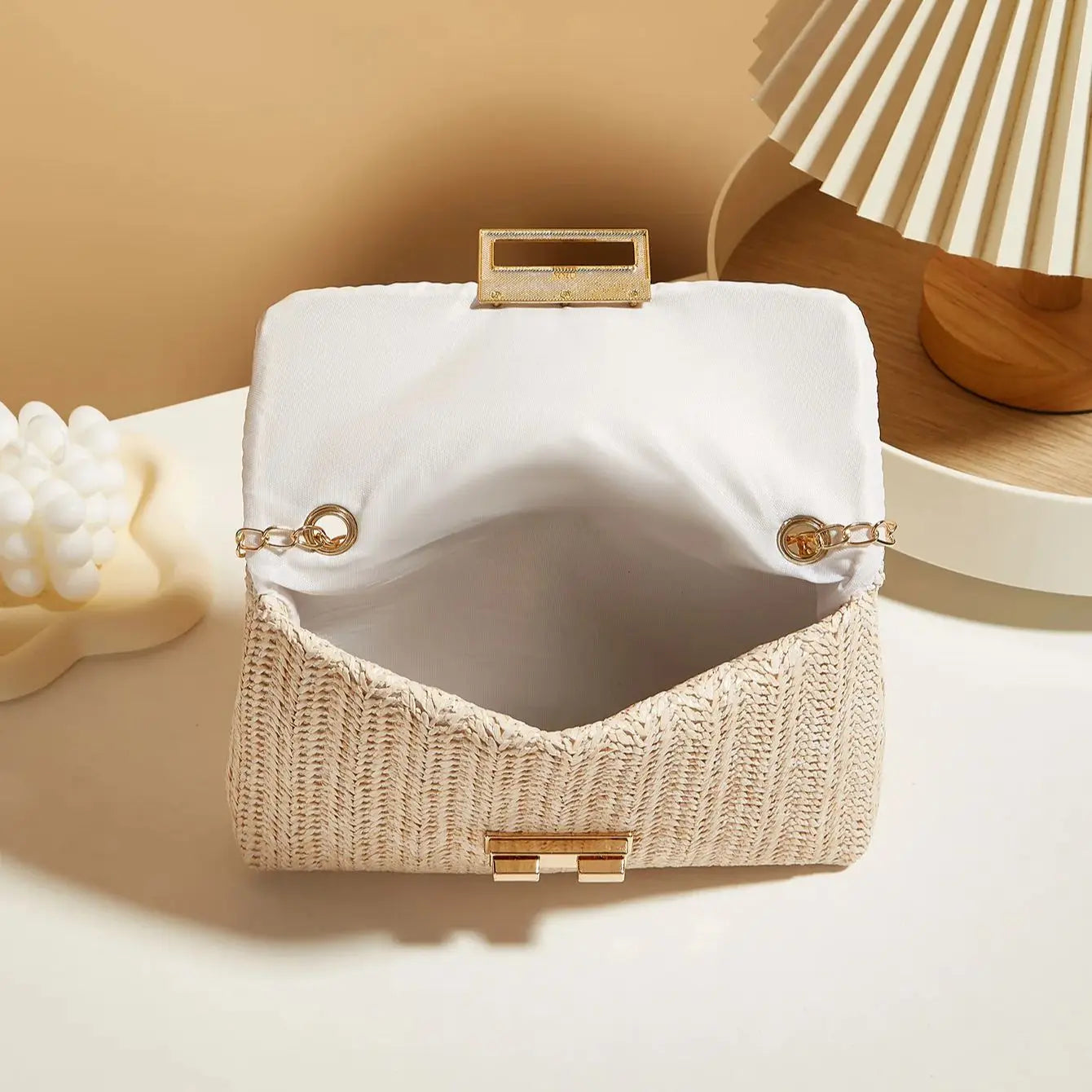 Modische Retro-Stil Gewebte Einzel-Schultertasche für Damen, Vielseitige Trendige Crossbody-Strohtasche, Bohemian-Style Kleine Quadratische Tasche