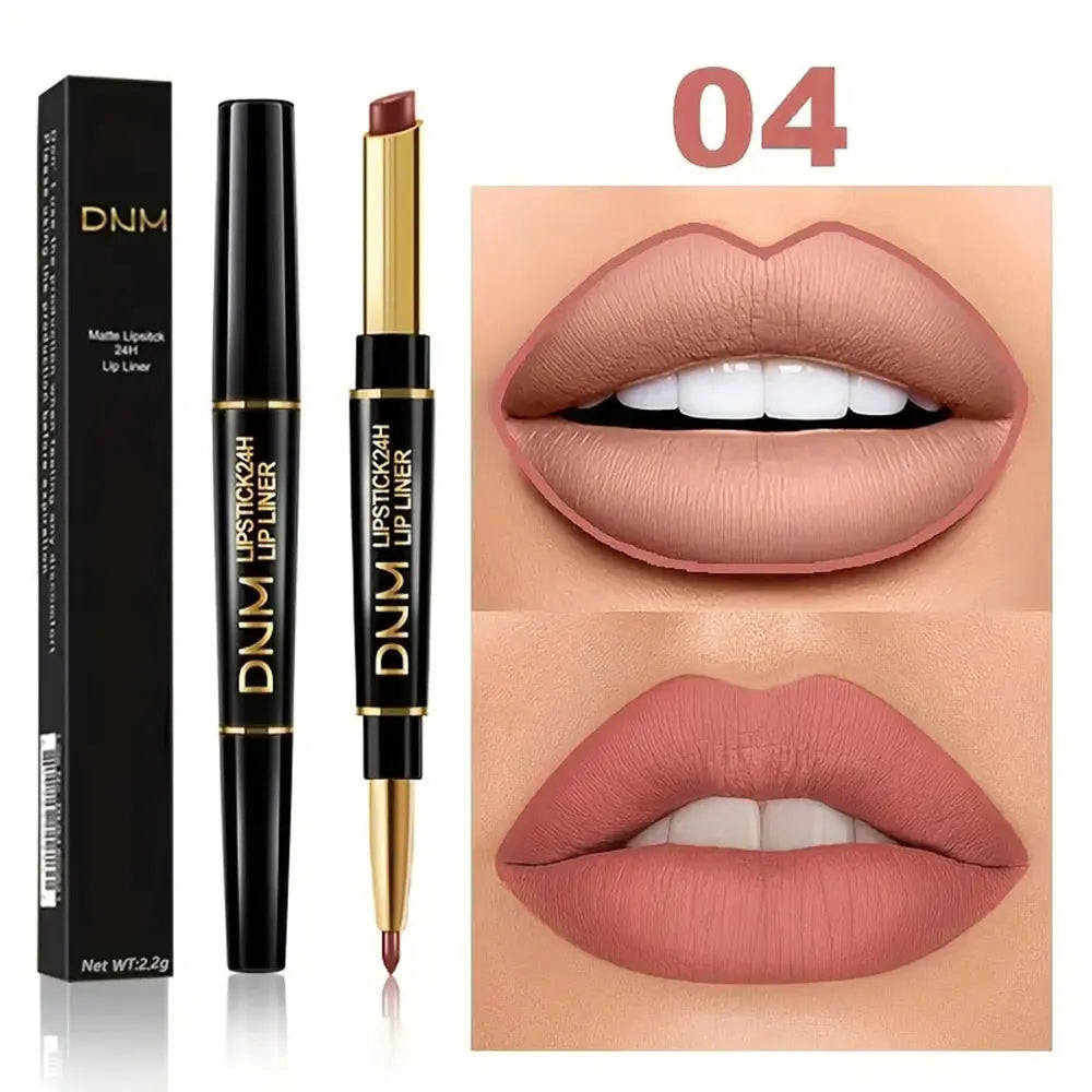 Doppelseitiger Lippenstift & Lipliner – hochpigmentiert, wasserfest, langanhaltend