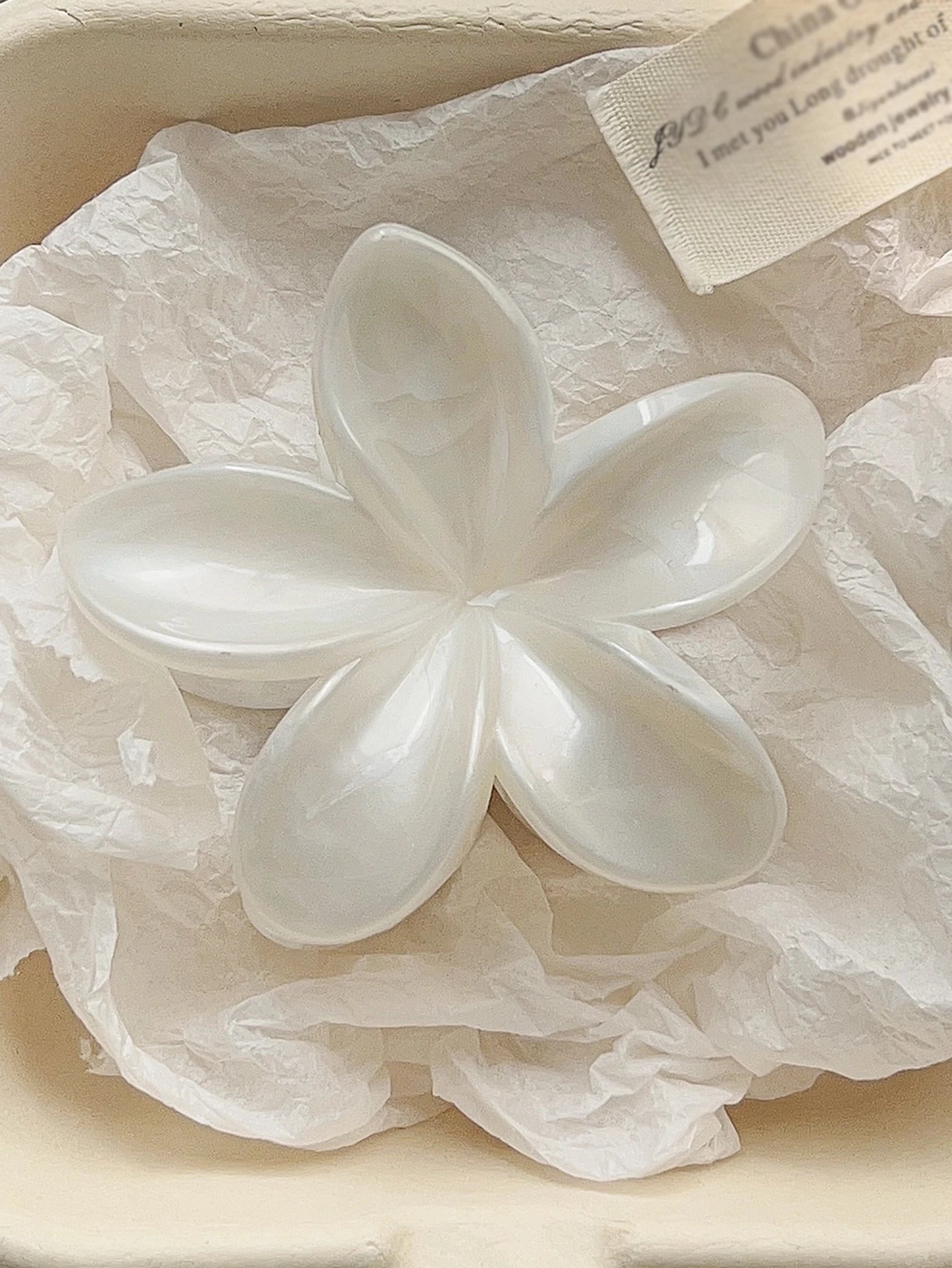 Hawaiianische Blumenkrallenklammern für Frauen, Blumen-Haarklammern mit Marmorader für dünnes Haar, süßer Strand-Haarschmuck