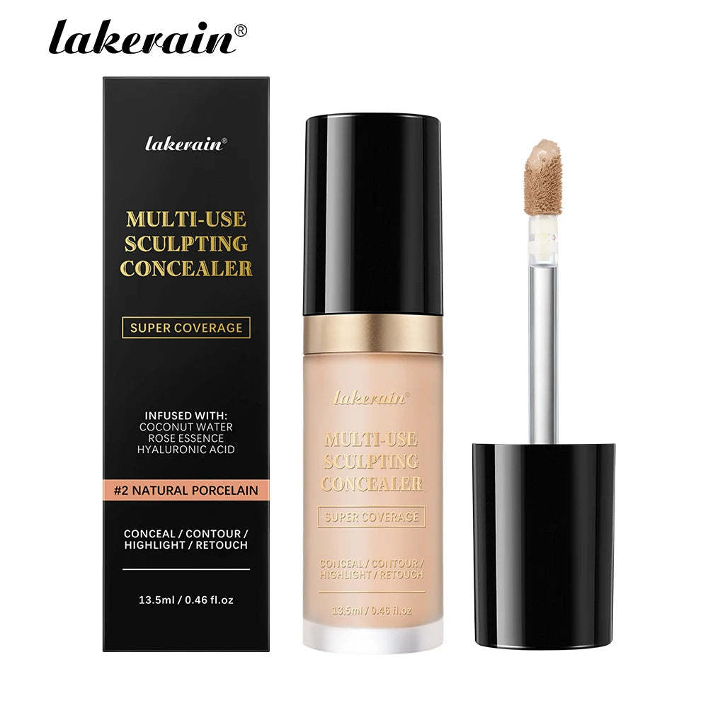 Lakerain 5-Farben-wasserfester Concealer, matt, hohe Deckkraft, ölkontrollierende Grundierung für Aknenarben und Augenringe, Kosmetika