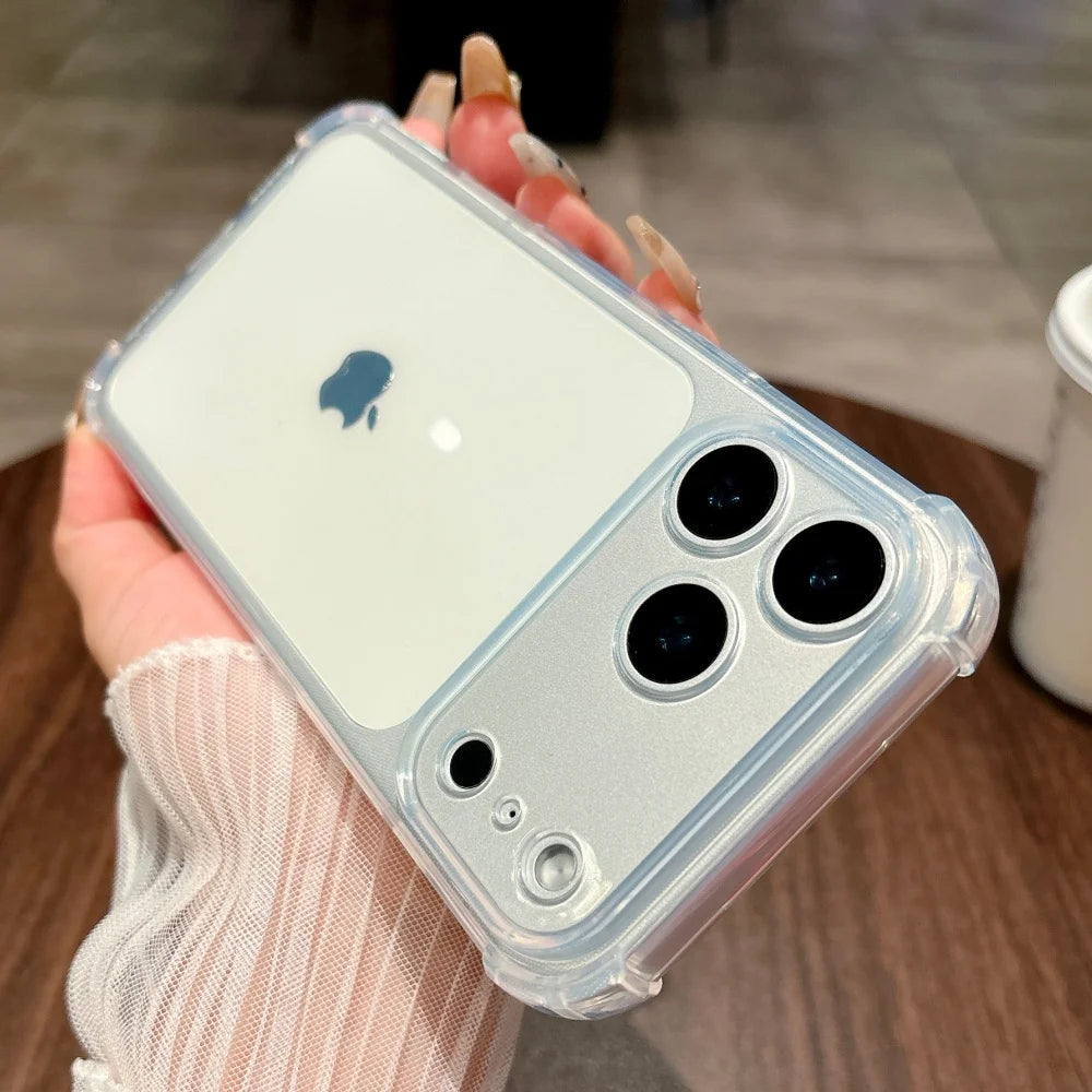 Stoßfeste, neonweiche, transparente TPU-Hülle für iPhone 17 Pro Max 16 15 14 13 12 11 XR XS X 7 8 Plus Kameraschutz-Silikonhülle