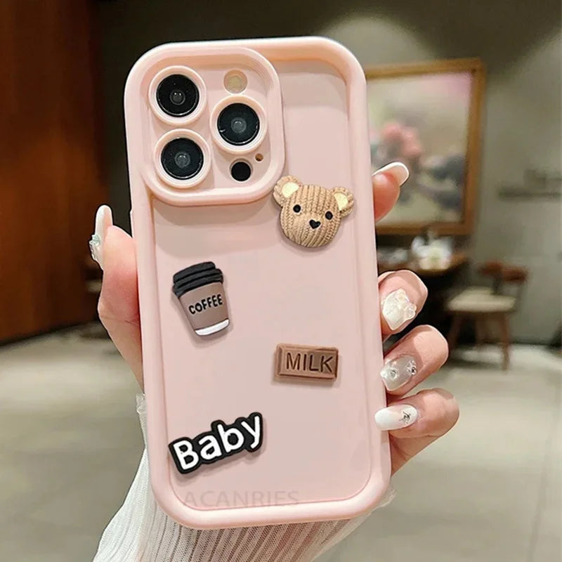 3D Bär iPhone Hülle – Für iPhone 11/12/13/14/15/16/17 & Pro Max