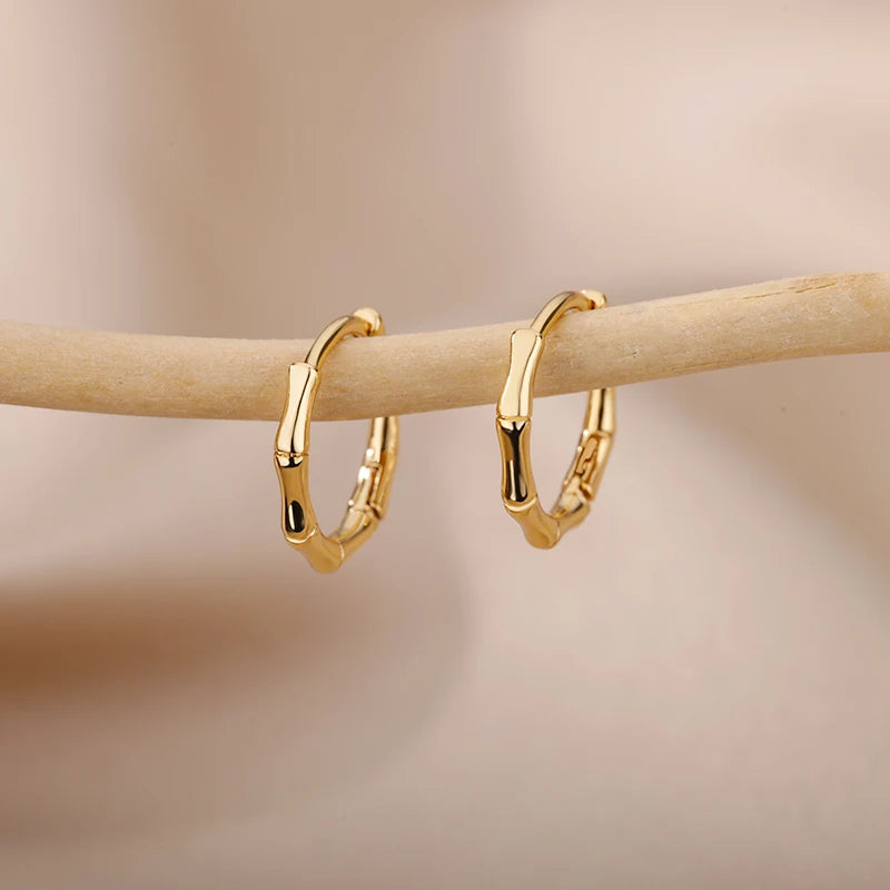 Luxus Stern Pendientes Ohrringe Für Frauen Mädchen Edelstahl Minimalistischen Hoop Piercing 2025, Neu Im y2k Schmuck aretes de mujer
