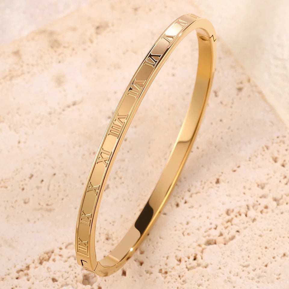 ZAKOL 5/1 Stück funkelndes Edelstahl-Armband-Set mit Zirkonia-Intarsien für Damen, stapelbare Armreifen, modisch, lichtecht, Schmuck, Geschenk