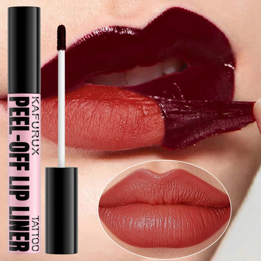 7 Farben Peel Off Lip Stain Reveal Langlebiger, wasserfester, rosafarbener Lippentönungs-Transferbeständiger Antihaft-Becher, natürlicher Make-up-Lipgloss