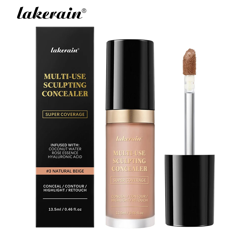 Lakerain 5-Farben-wasserfester Concealer, matt, hohe Deckkraft, ölkontrollierende Grundierung für Aknenarben und Augenringe, Kosmetika