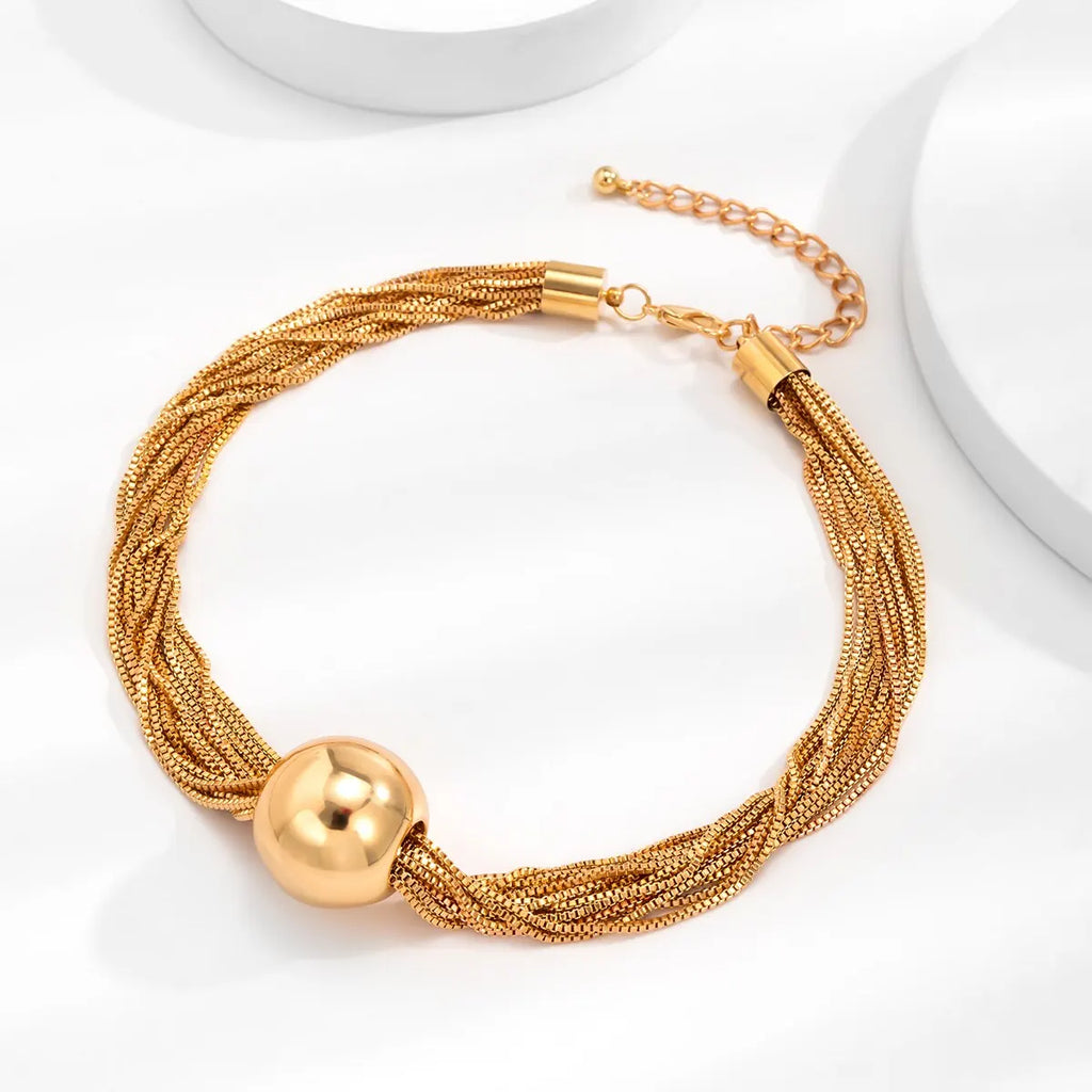 Übertriebene gedrehte klobige Kette Halskette für Frauen Punk Big Ball Anhänger Halsband Schlüsselbein Link Grunge Schmuck Steampunk Männer Neu