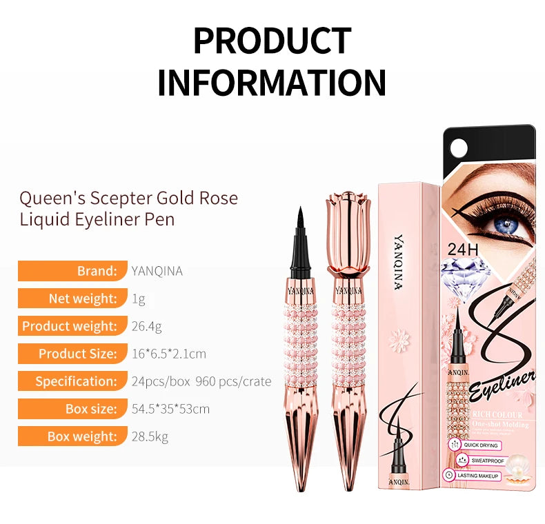 Präzisions-Liquid Eyeliner – Schwarz, langlebig & wasserfest