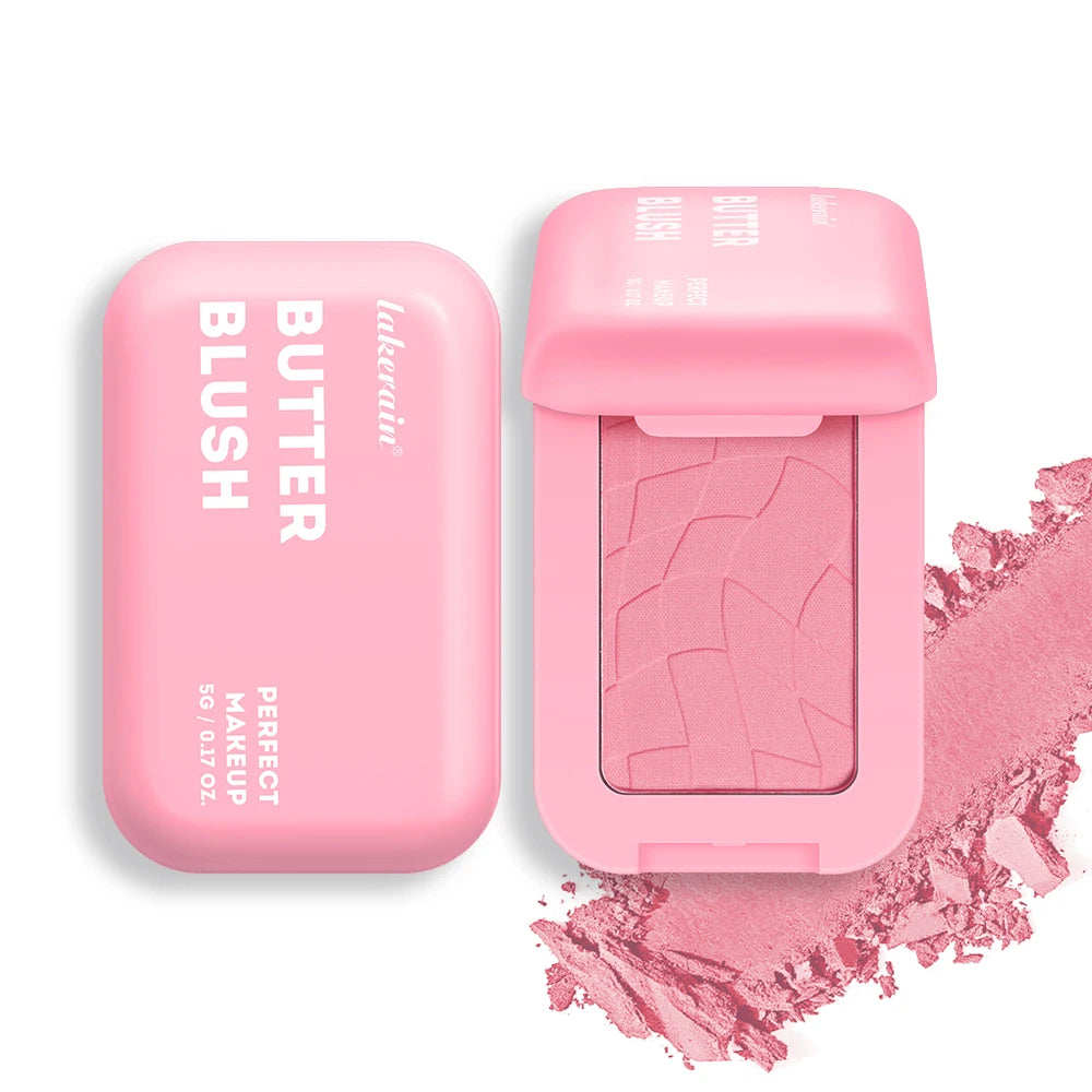 Professionelles Puder-Rouge – 12 Stunden Halt, Vegane Formel, Rosa & Creme