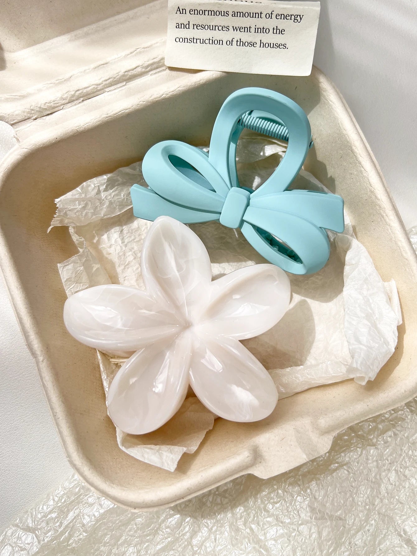 Hawaiianische Blumenkrallenklammern für Frauen, Blumen-Haarklammern mit Marmorader für dünnes Haar, süßer Strand-Haarschmuck