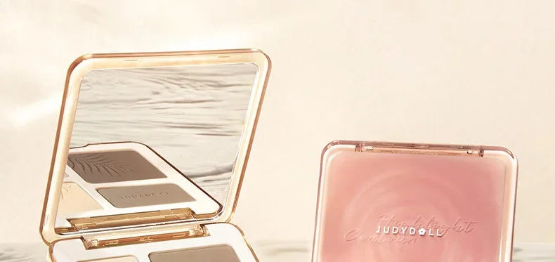 Judydoll Highlight Facial Contouring Palette Matte Brighten Dreidimensionaler Schatten Lasting Glow Shimmer Powder Cosmetics