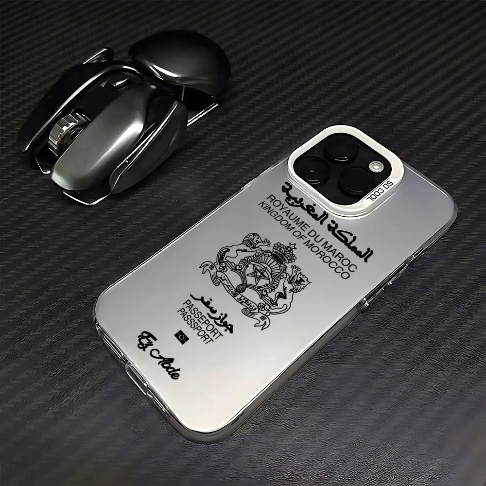 Marokko Reisepass-Handyhülle für iPhone 16 15 14 13 12 11 Pro Max X XR XSMAX 8 7 Plus Candy Matte stoßfeste Rückseite