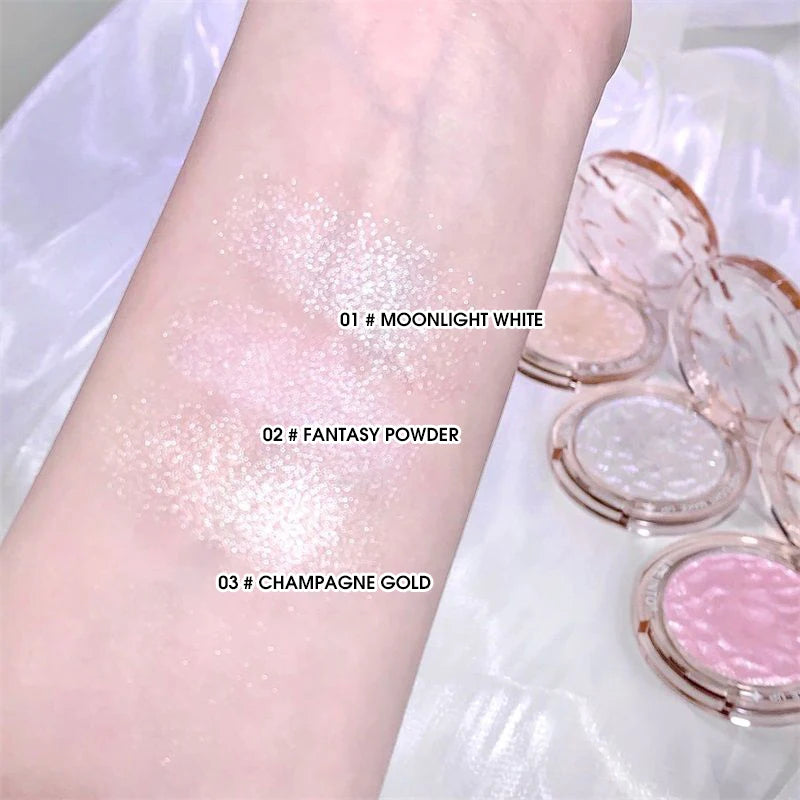 Hochglanz Puder glanz Glitter Highlight Kontur Palette natürlicher Glanz Kontur Concealer dauerhaftes Licht