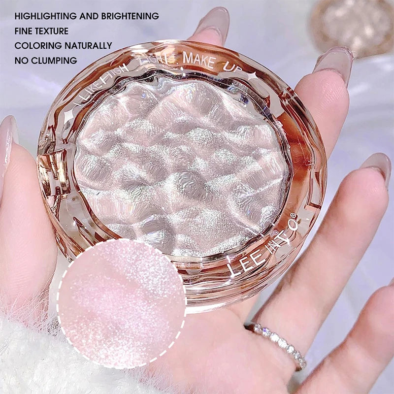 Hochglanz Puder glanz Glitter Highlight Kontur Palette natürlicher Glanz Kontur Concealer dauerhaftes Licht