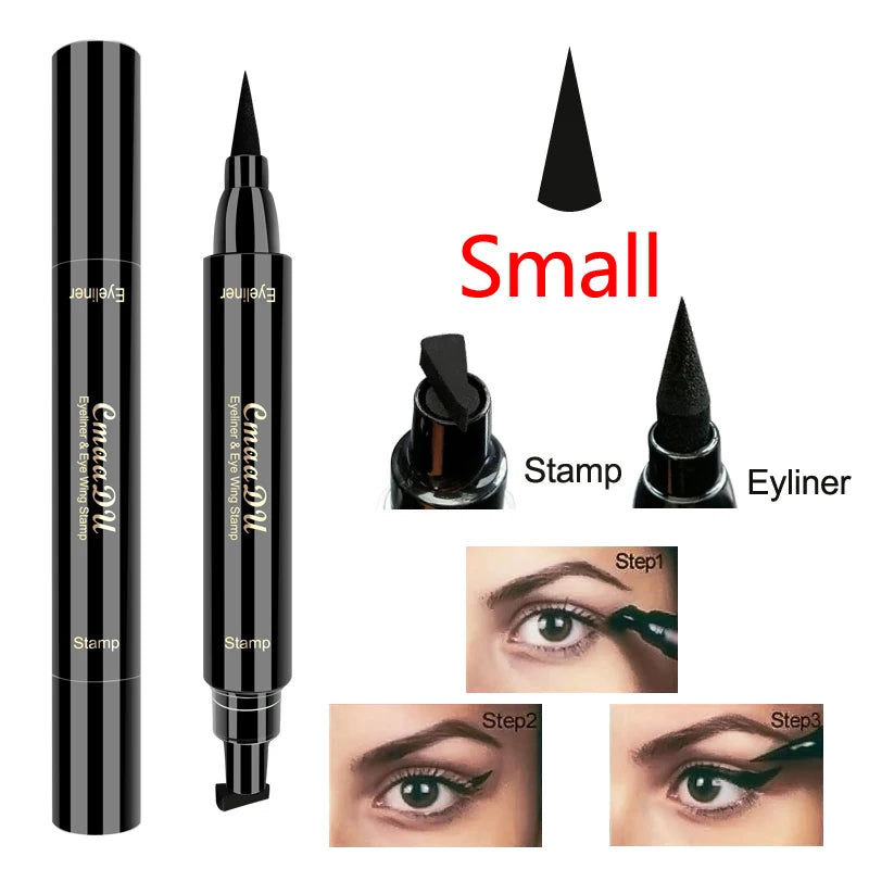 1 Stück schwarzer Flügel-Stempel, flüssiger Eyeliner, einfache Katzenaugen-Schablone, Make-up-Werkzeug, wischfest, Vamp-Flügel, langlebig, wasserdicht, schweißhemmend