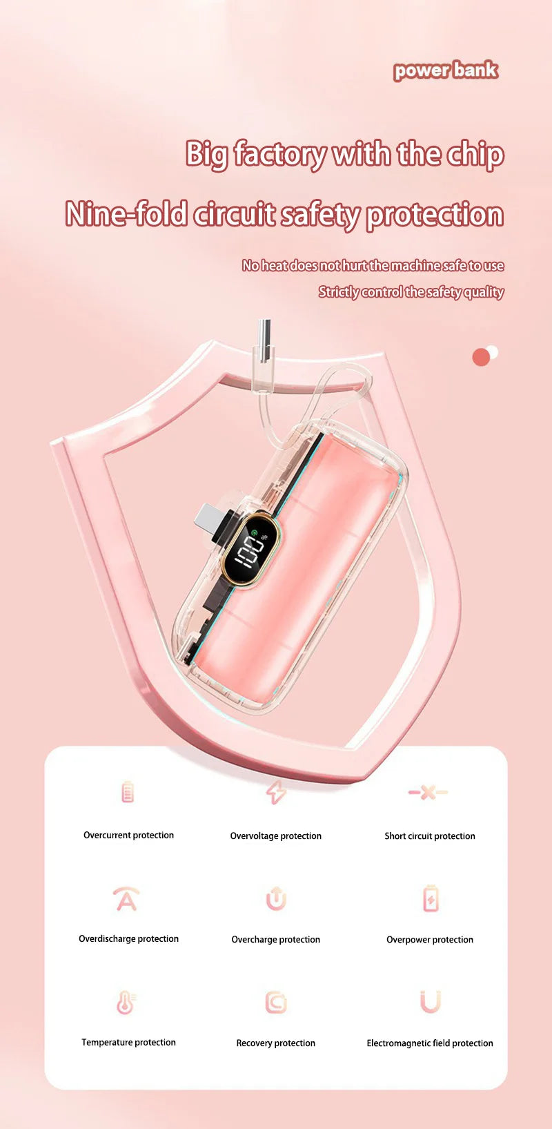 Mini Powerbank 30000 mAh | Tragbarer Externer Akku mit Schnellladefunktion