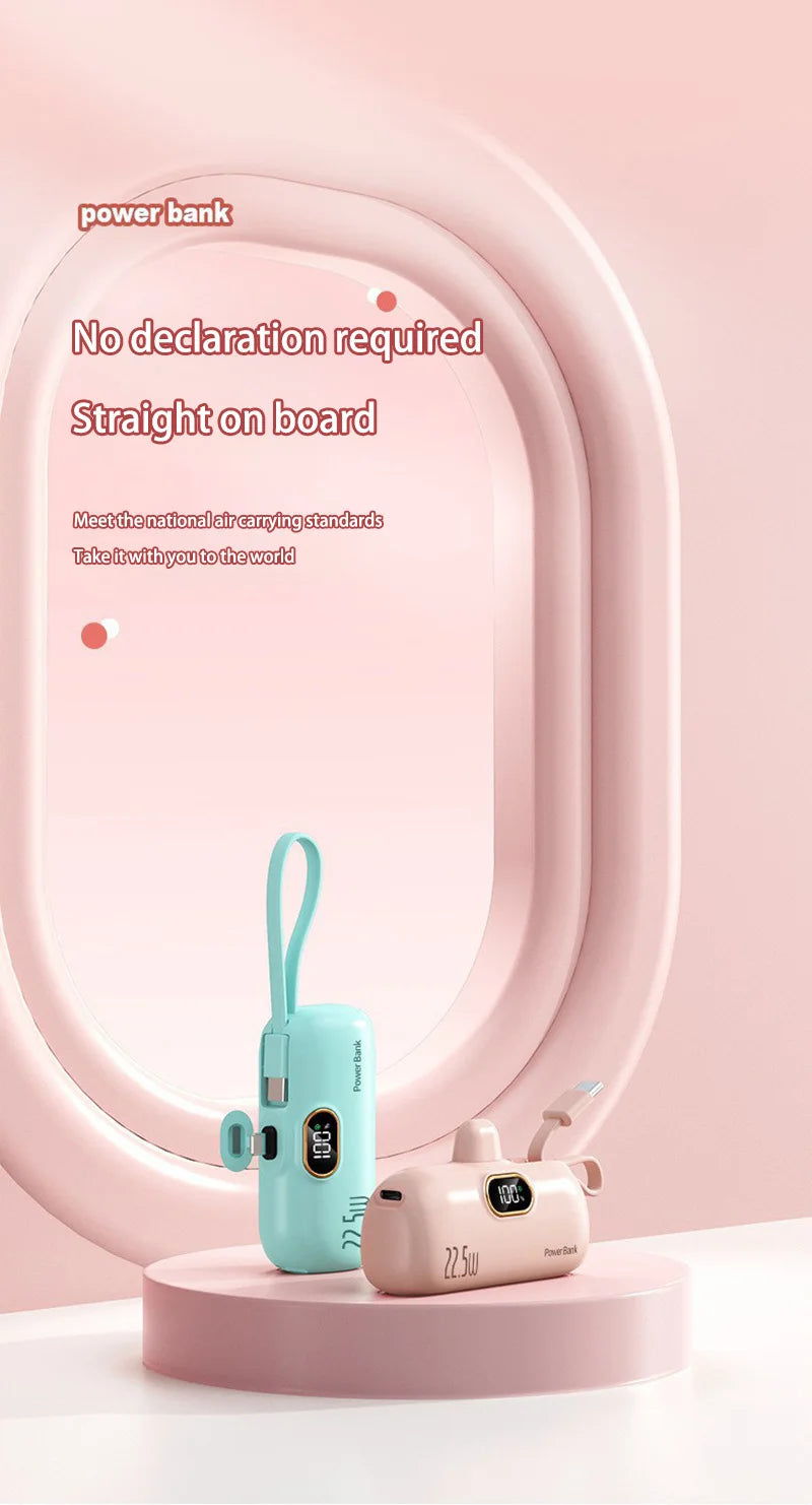 Mini Powerbank 30000 mAh | Tragbarer Externer Akku mit Schnellladefunktion