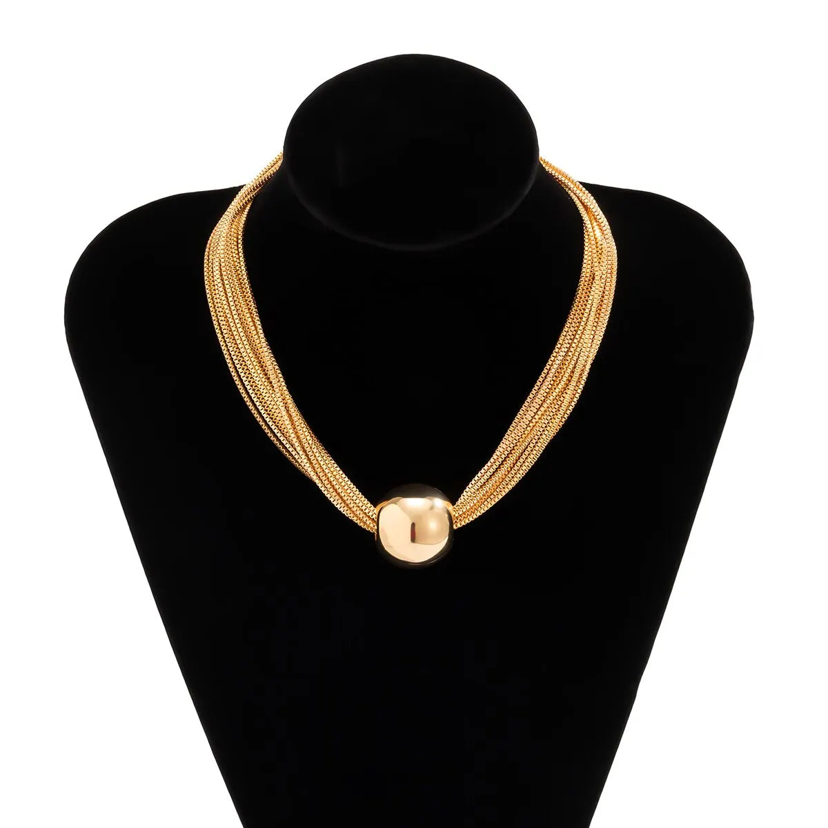 Übertriebene gedrehte klobige Kette Halskette für Frauen Punk Big Ball Anhänger Halsband Schlüsselbein Link Grunge Schmuck Steampunk Männer Neu