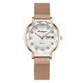 POEDAGAR Frauen Uhr Neue Mode Luxus Edelstahl Armbanduhr Armband Einfache Rose Gold Wasserdicht Leucht Damen Uhren
