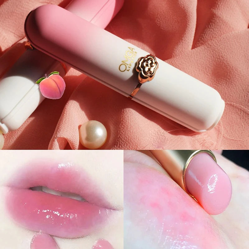 Pfirsichfarbener Farbwechsel-Lippenbalsam | Feuchtigkeitsspendend & Antihaft