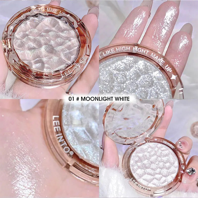 Hochglanz Puder glanz Glitter Highlight Kontur Palette natürlicher Glanz Kontur Concealer dauerhaftes Licht