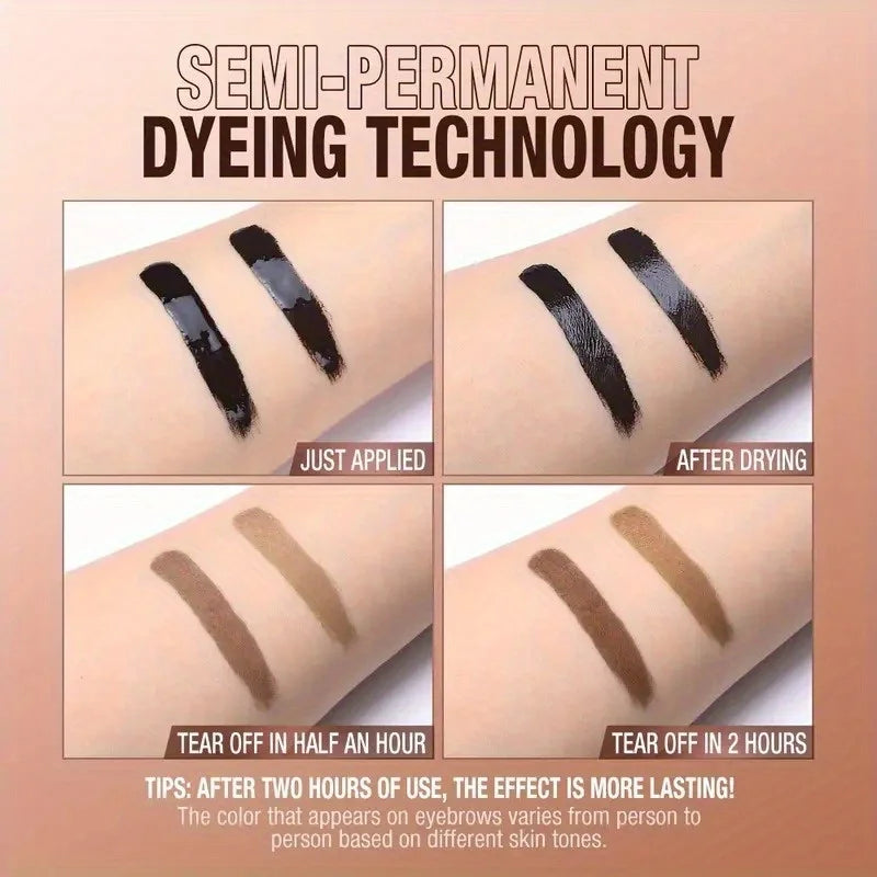 3D Peel-off Augenbrauen Gel Tönung Wasserdicht Dauerhafte Nicht Verschmieren Eyeliner Stift Natürliche Flüssigkeit Stirn Tattoo Sterben Creme Make-Up