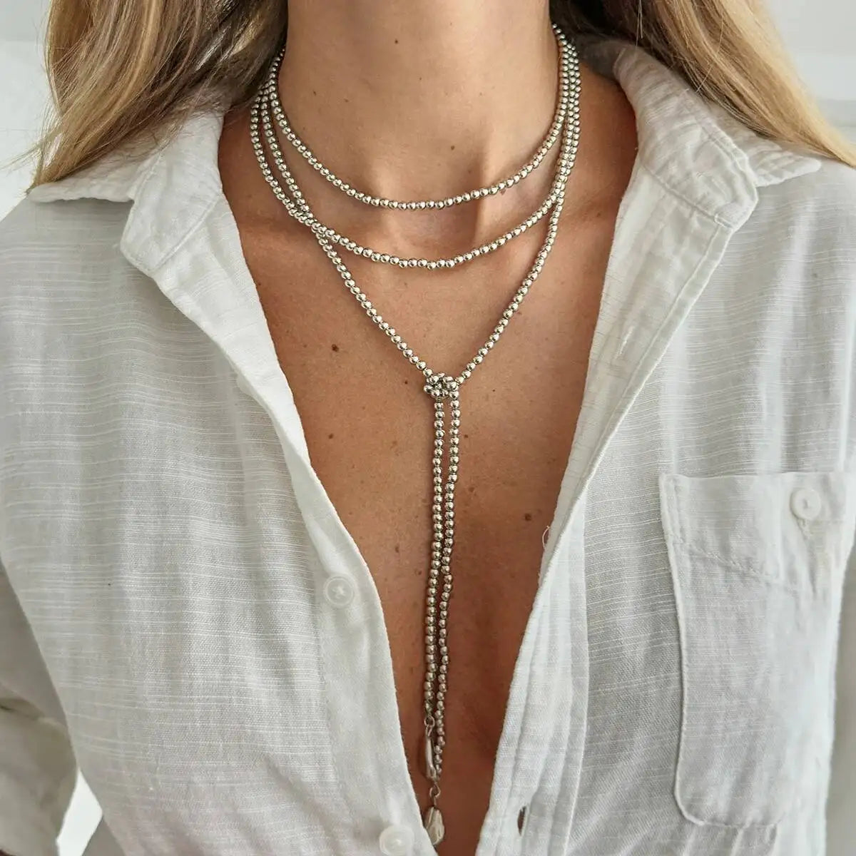KunJoe Mode Gold Farbe Liebe Herz Anhänger Halskette Frauen Vintage Perlen Kette Lange Halskette Pullover Kette Schmuck Zubehör