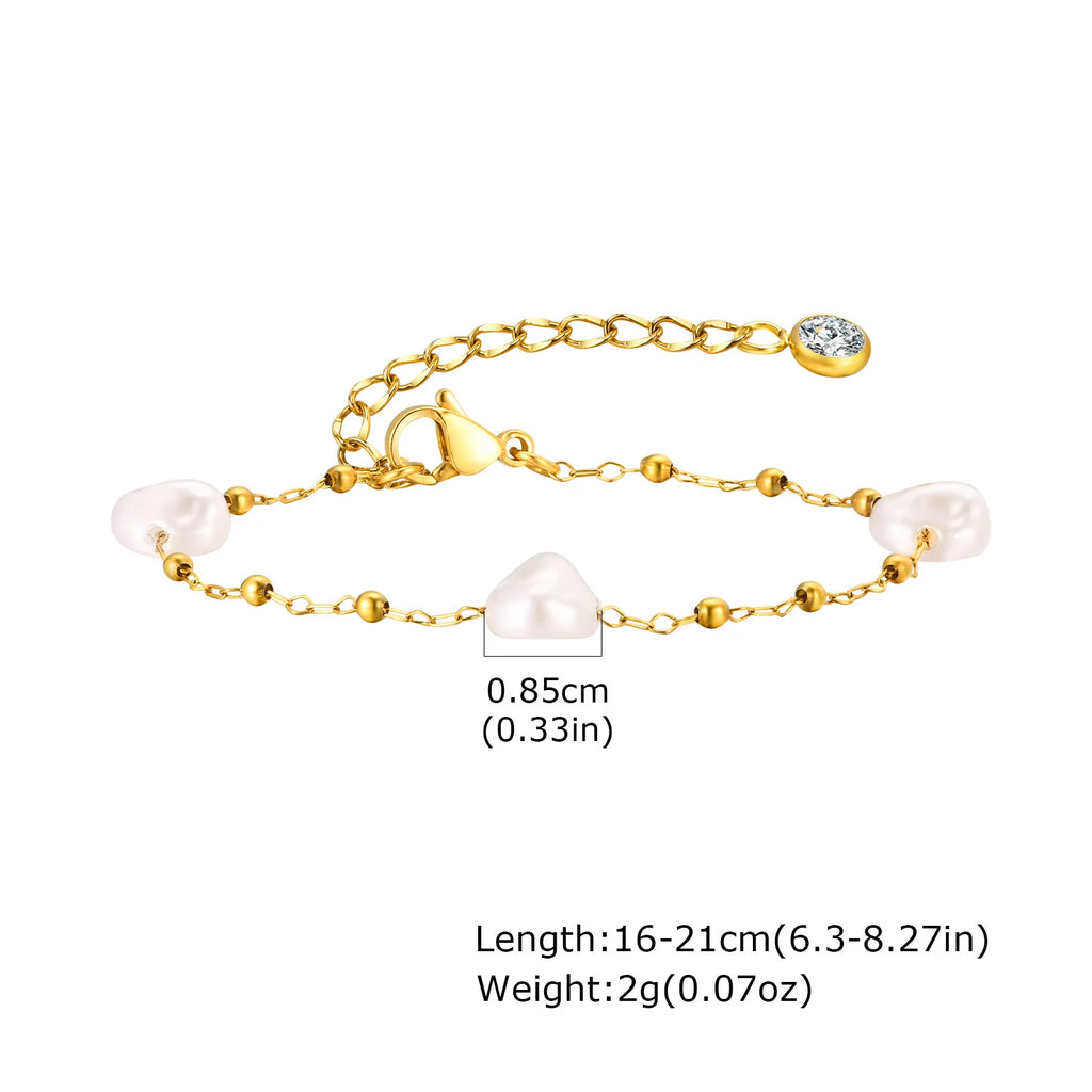 10 mm Stretch-Perlen-Armband für Damen, einfacher stapelbarer Schmuck