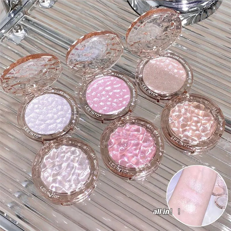 Hochglanz Puder glanz Glitter Highlight Kontur Palette natürlicher Glanz Kontur Concealer dauerhaftes Licht