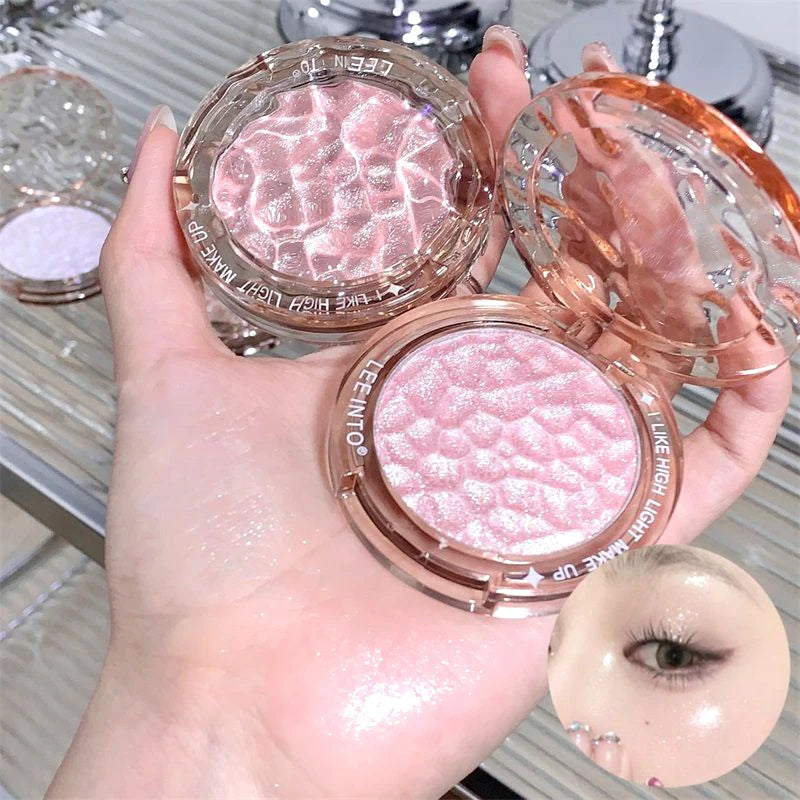 Hochglanz Puder glanz Glitter Highlight Kontur Palette natürlicher Glanz Kontur Concealer dauerhaftes Licht