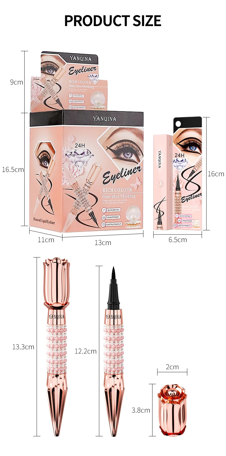 Präzisions-Liquid Eyeliner – Schwarz, langlebig & wasserfest