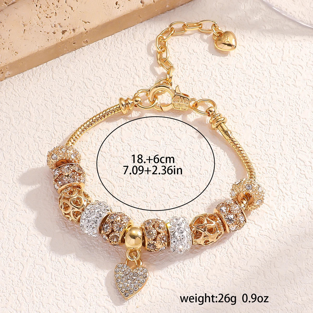 1PC Damenmode Pan Familie DIY Multi Element Liebe Perlen Armband Datum Reise Bankett Party Urlaub Dressing Geschenk