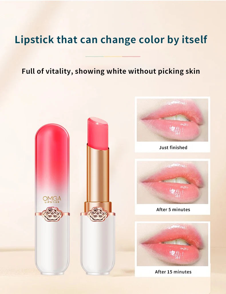 Pfirsichfarbener Farbwechsel-Lippenbalsam | Feuchtigkeitsspendend & Antihaft