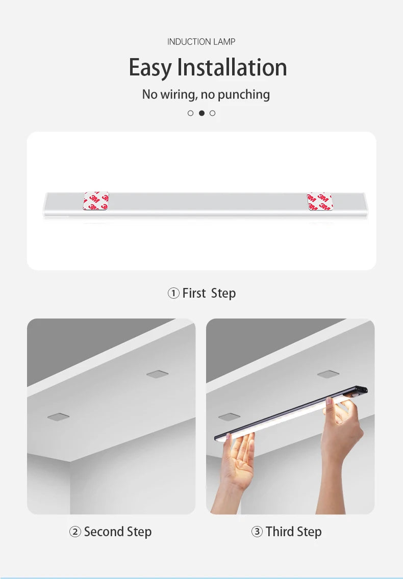 LED Sensor Licht – Wiederaufladbare Schrankbeleuchtung mit Bewegungssensor